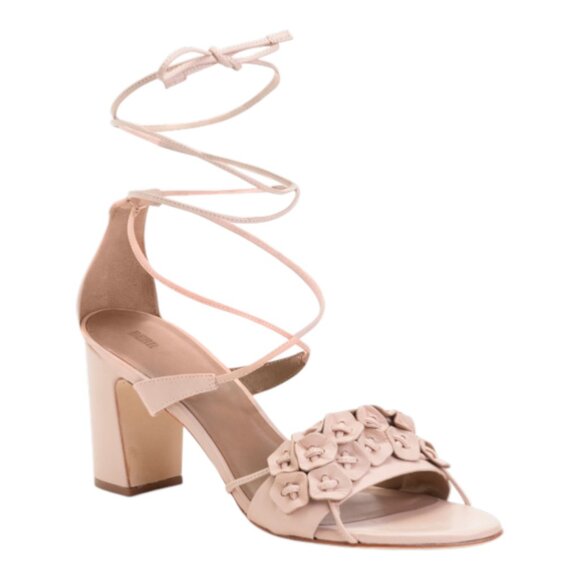 Bernardo Shoes - BERNARDO Made In Brazil Leather Ieda Floral Wrap Heeled Sandals